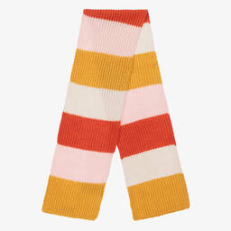 Mayoral-Желтая вязаная шапка и желто-розовый шарф | Childrensalon Outlet