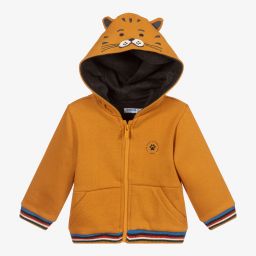 Mayoral-Yellow Tiger Zip-Up Hoodie | Childrensalon Outlet