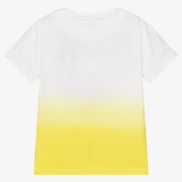 مايورال-تيشيرت قطن مستدام جيرسي لون أصفر وأبيض | Childrensalon Outlet