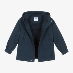 Mayoral-Пальто-худи синий для мальчиков | Childrensalon Outlet