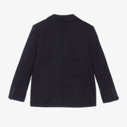 Mayoral-Young Gentleman's Navy Linen-Cotton Jacket | Childrensalon Outlet