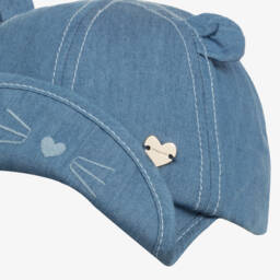 Mayoral-Young Ladies' Sky Kitty Cotton Hat | Childrensalon Outlet