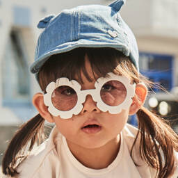 Mayoral-Young Ladies' Sky Kitty Cotton Hat | Childrensalon Outlet