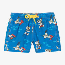 MC2 Saint Barth-Boys Blue Peanuts Swim Shorts | Childrensalon Outlet