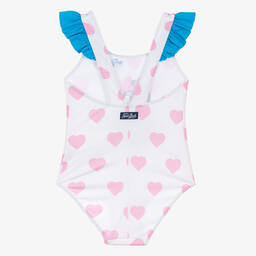 MC2 Saint Barth-Girls Ivory Disney Heart Swimsuit | Childrensalon Outlet
