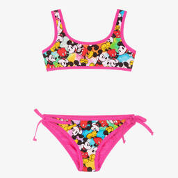 MC2 Saint Barth-Girls Pink Mickey Mouse Bikini | Childrensalon Outlet