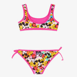 MC2 Saint Barth-Girls Pink Mickey Mouse Bikini | Childrensalon Outlet