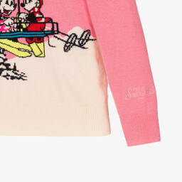 MC2 Saint Barth-Розовый шерстяной свитер Disney для девочек | Childrensalon Outlet