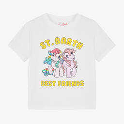 MC2 Saint Barth-تيشيرت قطن لون أبيض للبنات | Childrensalon Outlet