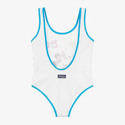 MC2 Saint Barth-Girls White Disney Swimsuit | Childrensalon Outlet