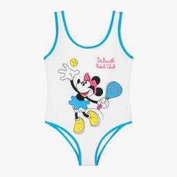 MC2 Saint Barth-Girls White Disney Swimsuit | Childrensalon Outlet