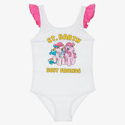 MC2 Saint Barth-Girls White My Little Pony Swimsuit | Childrensalon Outlet