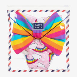 MC2 Saint Barth-Pink Rainbow Bikini Bottoms | Childrensalon Outlet