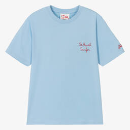 MC2 Saint Barth-Голубая хлопковая футболка Disney для мальчиков-подростков | Childrensalon Outlet