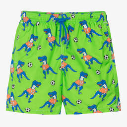 MC2 Saint Barth-Teen Boys Green Football Print Swim Shorts | Childrensalon Outlet