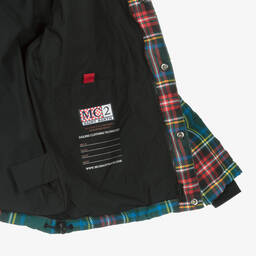 MC2 Saint Barth-Teen Boys Green Tartan Peanuts Puffer Jacket | Childrensalon Outlet