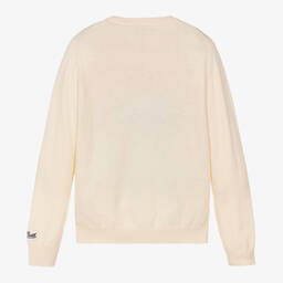 MC2 Saint Barth-Кремовый шерстяной свитер для подростков | Childrensalon Outlet