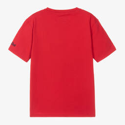 MC2 Saint Barth-Красная хлопковая футболка с динозавром | Childrensalon Outlet