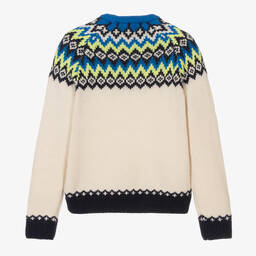 MC2 Saint Barth-Кремовый свитер с узором Фэр-Айл | Childrensalon Outlet