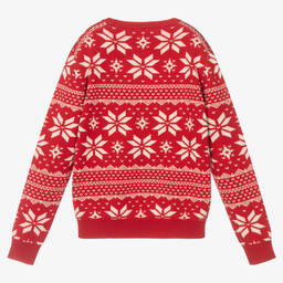 MC2 Saint Barth-Teen Red Mickey Xmas Sweater | Childrensalon Outlet