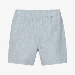 Mebi-Baby Boys Blue Cotton Shorts | Childrensalon Outlet