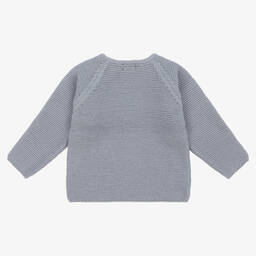 ميبي-Baby Boys Blue Knitted Jumper | Childrensalon Outlet