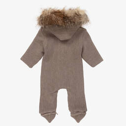 ميبي-أوفرول للخروج مزيج صوف لون بني فاتح للأطفال | Childrensalon Outlet