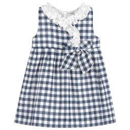 blue check frock