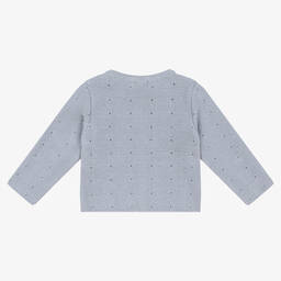 ميبي-كارديغان أطفال بناتي قطن محبوك لون أزرق | Childrensalon Outlet