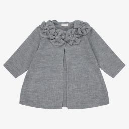 Mebi-Baby Girls Grey Knit Coat | Childrensalon Outlet