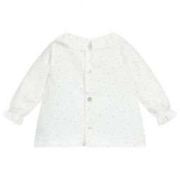 Mebi-Baby Girls Ivory Blouse | Childrensalon Outlet