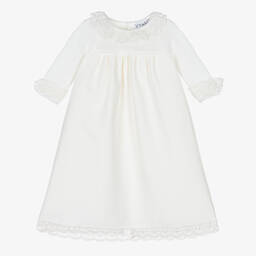 Mebi-Кремовое крестильное платье из хлопка | Childrensalon Outlet