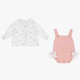 Mebi-Блузка и розовый вязаный песочник | Childrensalon Outlet