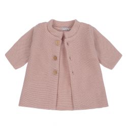Mebi-Baby Girls Pink Knitted Coat | Childrensalon Outlet