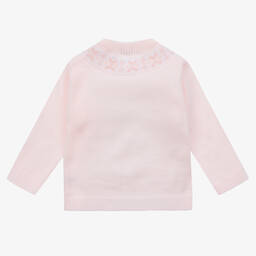 Mebi-Baby Girls Pink Knitted Sweater | Childrensalon Outlet