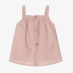 Mebi-Baby Girls Pink Pinafore Dress | Childrensalon Outlet