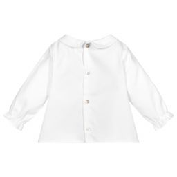 Mebi-Baby Girls White Blouse  | Childrensalon Outlet
