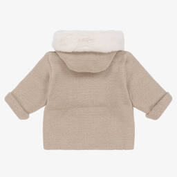 ميبي-Beige Knitted Baby Jacket | Childrensalon Outlet