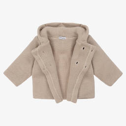 ميبي-Beige Knitted Baby Jacket | Childrensalon Outlet
