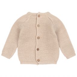 Mebi-Beige Knitted Baby Sweater | Childrensalon Outlet