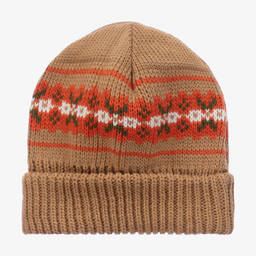 Mebi-Beige Knitted Hat & Scarf Set | Childrensalon Outlet