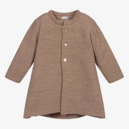 ميبي-معطف مزيج صوف محبوك لون بيج للأطفال | Childrensalon Outlet