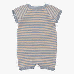 Mebi-Бежево-синий трикотажный песочник | Childrensalon Outlet