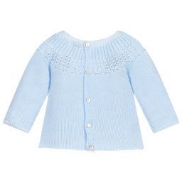ميبي-Blue Cotton Knitted Sweater | Childrensalon Outlet