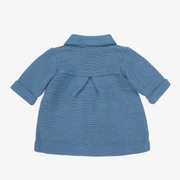 ميبي-Blue Knitted Baby Coat | Childrensalon Outlet