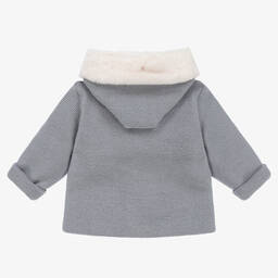 ميبي-Blue Knitted Baby Jacket | Childrensalon Outlet