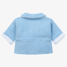 Mebi-Blue Knitted Baby Jacket | Childrensalon Outlet