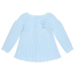 ميبي-Blue Knitted Baby Sweater | Childrensalon Outlet