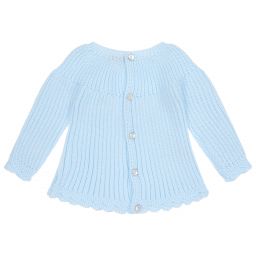 ميبي-Blue Knitted Baby Sweater | Childrensalon Outlet