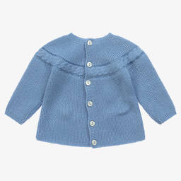 Mebi-Blue Knitted Baby Sweater | Childrensalon Outlet